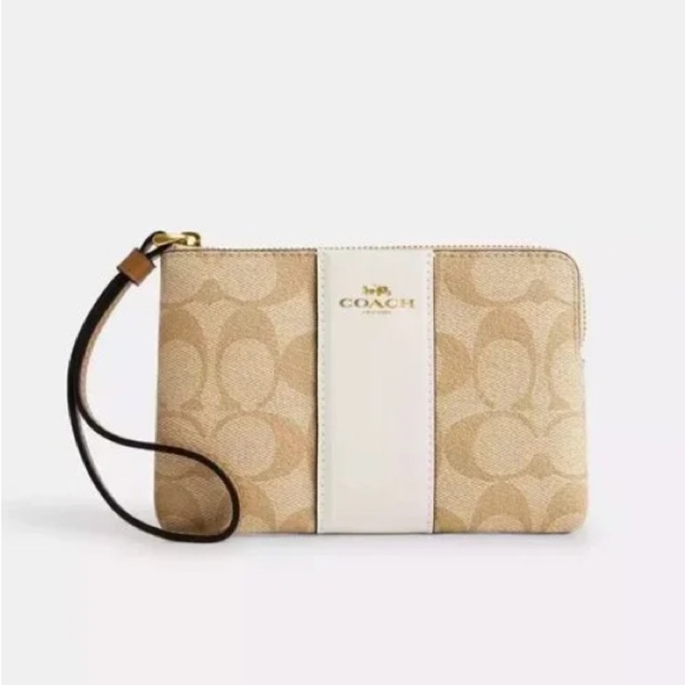 Coach Corner Zip Wristlet